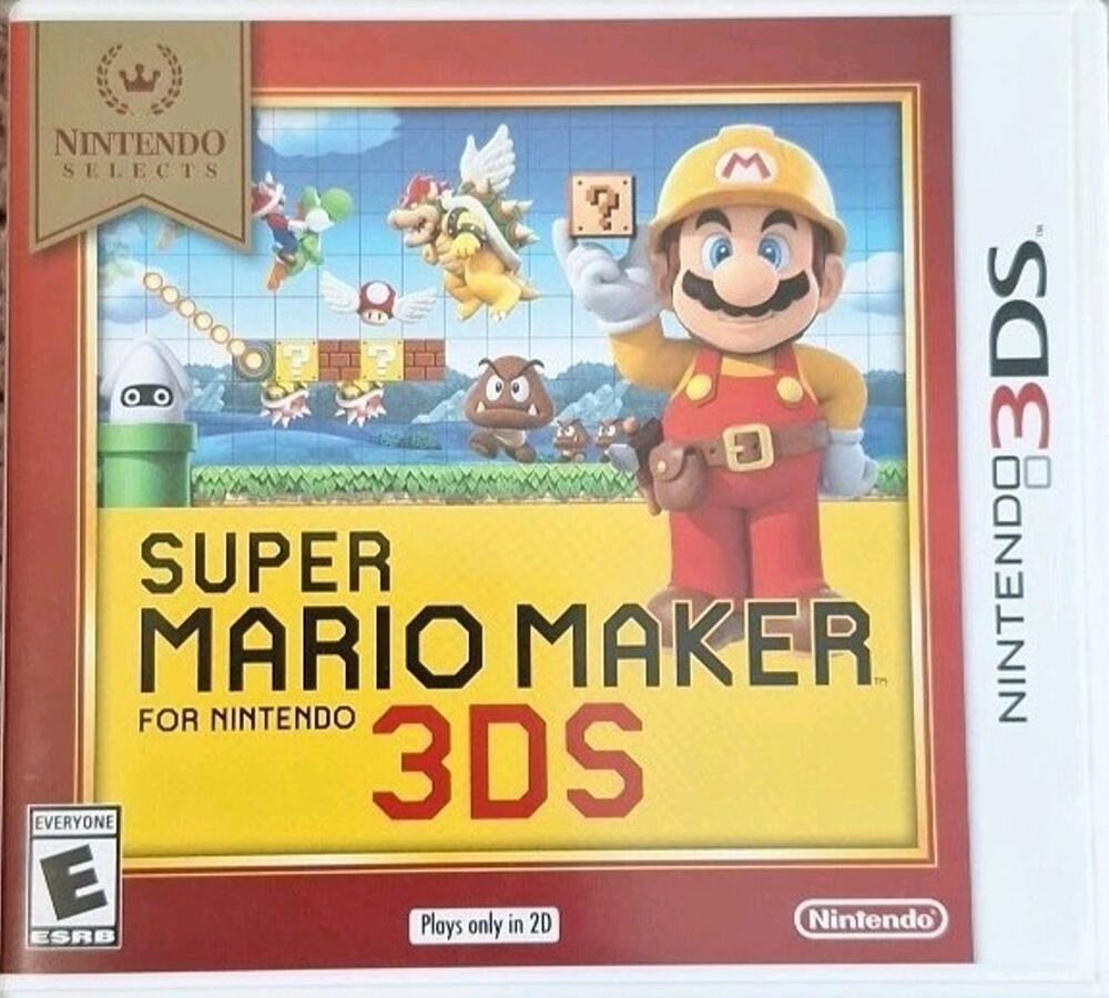 Nintendo Super Mario Maker Nintendo 3DS 2016 Complete Case Cartridge. Tested.